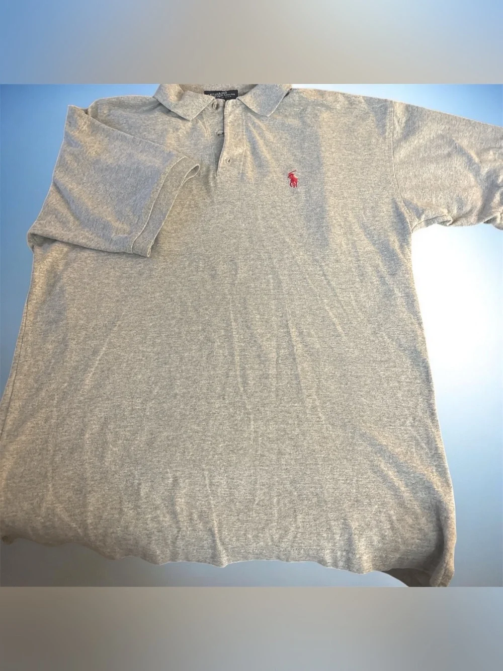 Ralph Lauren Light Gray Polo with Pony Embroidery SZ L